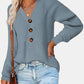 Half Button Long Sleeve Knit Top
