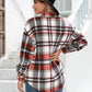 Meet You Outside Plaid Button Down Curved Hem Shacket