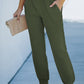 Wide Waistband Pocketed Joggers