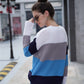 Striped Crewneck Long Sleeve Pullover Sweater