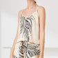 Satin Cami, Ruffle Hem Shorts Pajama Set