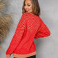 Chevron Two-Tone Fuzzy Sweater