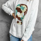 Skull Graphic Drop Shoulder Sweater