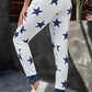 Star Print Drawstring Detail Joggers