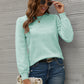 Eyelet Puff Sleeve Sweater