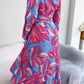Botanical Print Long Sleeve Shirt Dress
