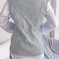 Openwork Ribbed Trim Sweater Vest