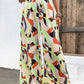 Printed Smocked Waist Wide Leg Pants