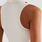Zip Up Collared Cropped Sports Top