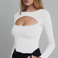 Cutout Ribbed Long Sleeve Bodysuit