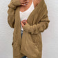 Cable-Knit Open Front Longline Cardigan