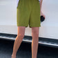 Accordion Pleated Wide Leg Shorts