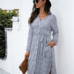 Ditsy Leopard Button Though Belt Dress