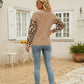 Printed Dropped Shoulder Round Neck Sweater