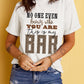 Letter Graphic Cuffed Sleeve Round Neck T-Shirt