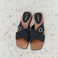 Forever Link Square Toe Cross Strap Buckle Clog Sandal in Black