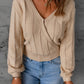Cable-Knit Long Sleeve Sweater