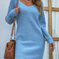 Beaded Cutout Rib-Knit Sweater Dress