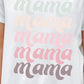 MAMA Graphic Contrast Tee Shirt
