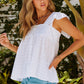 Plaid Square Neck Button Down Babydoll Top