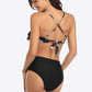 Tropical Print Ruffled Two-Piece Swimsuit