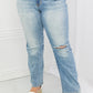 Judy Blue Natalie Full Size Distressed Straight Leg Jeans