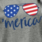 US Flag Glasses Graphic Tee