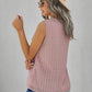 Swiss Dot Lace Detail Plunge Tank