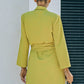 Belted Shawl Collar Blazer Dress