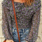 Floral Off-Shoulder Ruched Top