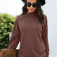 Buttoned Long Raglan Sleeve Hoodie