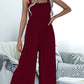 Square Neck Sleeveless Pocket Jumpsuit