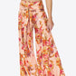 Floral Tie-Waist Tiered Culottes