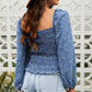 Floral Smocked Balloon Sleeve Top