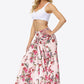 Floral Tie-Waist Tiered Culottes