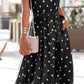 Polka Dot Round Neck Dress with Pockets
