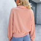 Quarter-Snap Collared Raglan Sleeve Sweatshirt