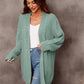 Warm Fall Mixed Knit Open Front Longline Cardigan