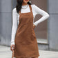 Corduroy Mini Overall Dress with Pocket