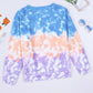 Tie-Dye Drop Shoulder Round Neck Sweatshirt