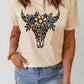 Graphic Cuffed Short Sleeve Crewneck Tee