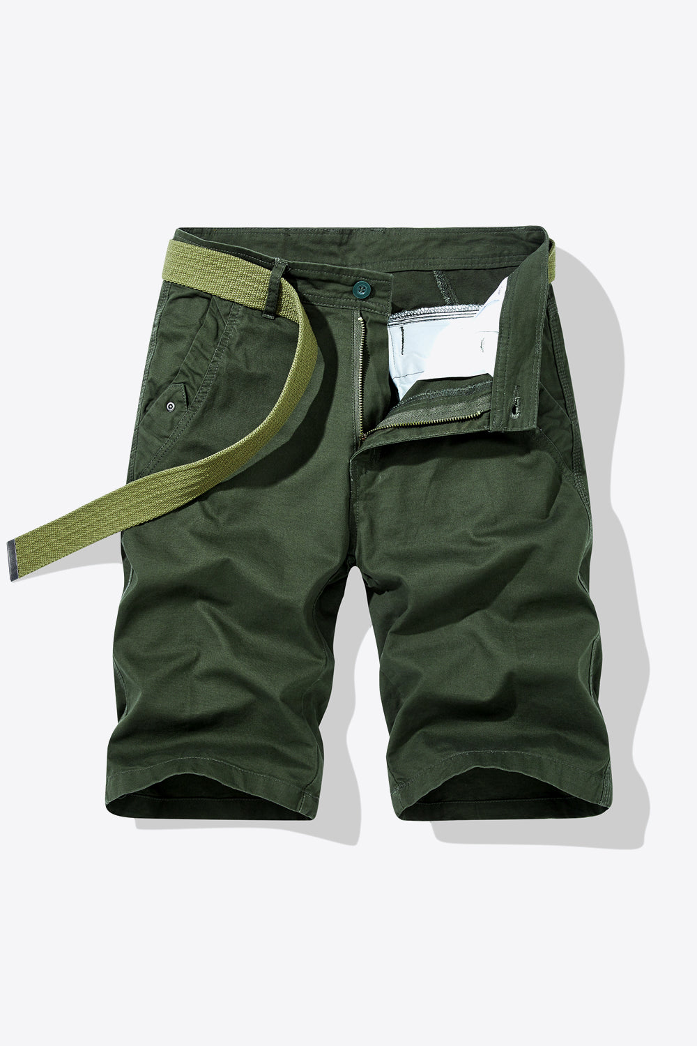 Belted Shorts with Pockets