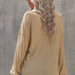 Button Front Dropped Shoulder Knit Shirt