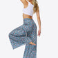 Floral Tie-Waist Tiered Culottes