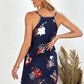 Peony Print Sleeveless Dress