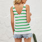Striped V-Neck Knit Tank
