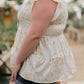 Plus Size Printed Flutter Sleeve Tiered Top
