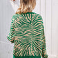 Zebra Print Button Down Cardigan