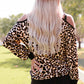 Leopard Cold-Shoulder Top