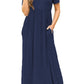 Short Sleeve Round Neck Maxi Dress